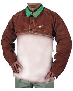 Keevitaja nahkjaki ülaosa koos varrukatega L, pruun, Weldas