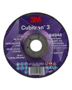 Lõike- ja lihvketas 3M Cubitron 3 "Cut and Grind" 125x4.2mm