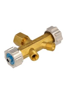 Jagaja hapnikureduktorile sisend 3/8"RH ema, välja 2x3/8"RH